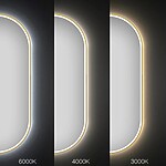 Zrkadlo LED OVL 50x100cm Brush Gold – Obrázok 5