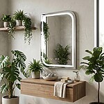 Zrkadlo LED ZONE 70x50  BRUSH NICKEL – Obrázok 6