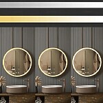Zrkadlo LED 60cm MMJ BRUSH GOLD – Obrázok 6
