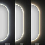 Zrkadlo LED OVL 50x100cm Gold – Obrázok 7