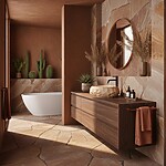 Umývadlo na dosku Mika Light  Terracotta – Obrázok 7