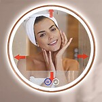 Zrkadlo LED 80cm MMJ BRUSH COPPER – Obrázok 8