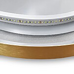 Zrkadlo LED OVL 50x100cm Brush Gold – Obrázok 9