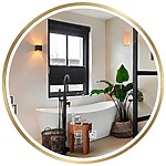 Zrkadlo LED 60cm MMJ BRUSH GOLD – Obrázok 9