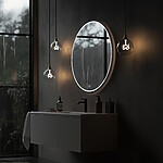 Nimco Biele okrúhle LED zrkadlo pr. 100 mm, dotykový senzor – Obrázok 3