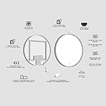 Nimco Biele LED zrkadlo 100 x 70, dotykový senzor – Obrázok 7