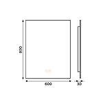 Nimco LED zrkadlo s podsvietením, 60 x 80, dotykový senzor – Obrázok 9