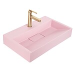 Umývadlo REA GOYA PINK na dosku 50 CM - konglomerát