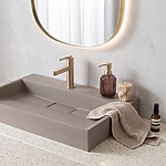 Umývadlo z liateho mramoru Rea GOYA TAUPE 60CM – Obrázok 8