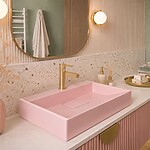 Umývadlo REA GOYA PINK na dosku 60 CM - konglomerát – Obrázok 2
