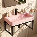 Umývadlo REA GOYA PINK na dosku 60 CM - konzola – Obrázok 6