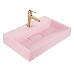 Umývadlo REA GOYA PINK na dosku 60 CM - konzola – Obrázok 8