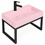 Umývadlo REA GOYA PINK na dosku 50 CM - konzola