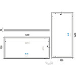 Nimco LED zrkadlo 140 x 70, dotykový senzor – Obrázok 9